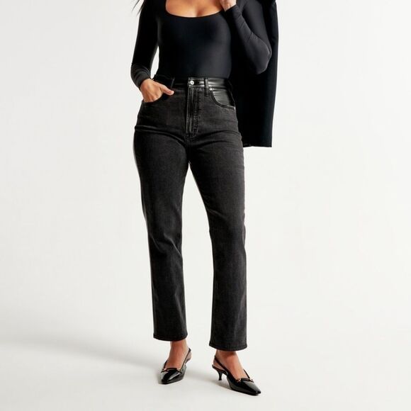 Abercrombie & Fitch Pants - Abercrombie & Fitch Leather & Denim pants